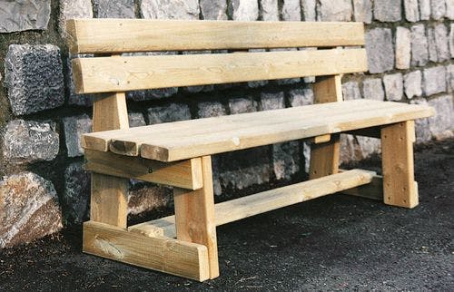 Panchina in legno per parchi pubblici